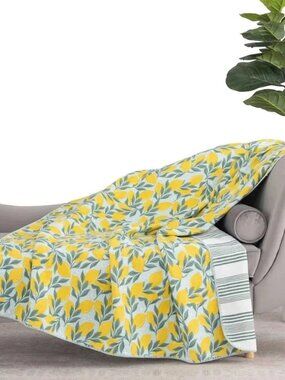 Artist Collection Cotton Gauze Throw, Lemon , 60” x 70”